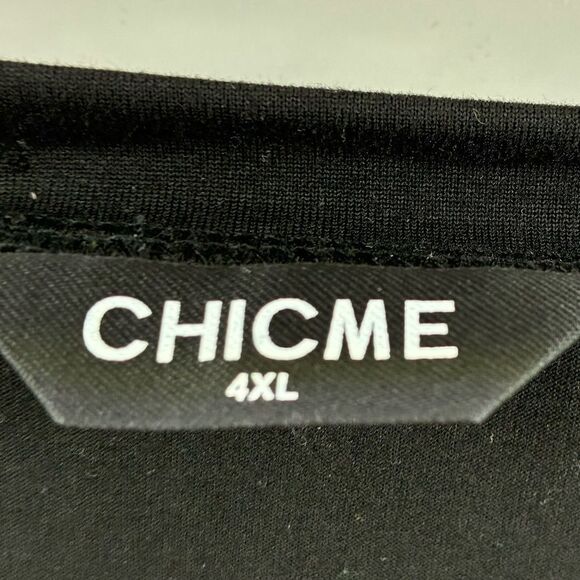 3For$20 ChicMe Black Long Sleeve Shirt with Plaid Pocket size 4x - Picture 2 of 4